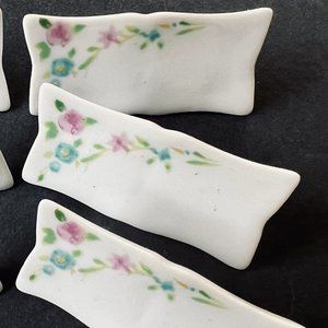 VINTAGE Lillian Vernon Set of 6 Floral Design Seating Place Card Holders EUC